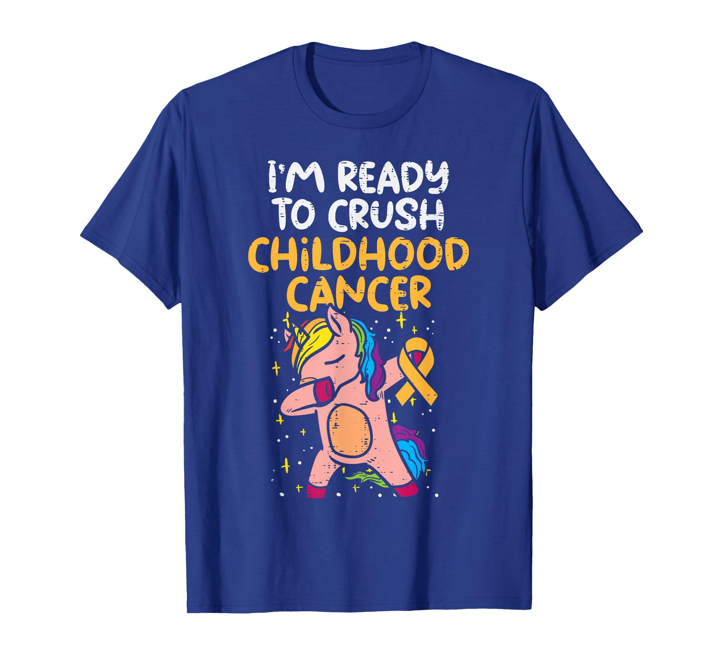 Unicorn Dab Ready To Crush Childhood Cancer Awareness Girls T-Shirt