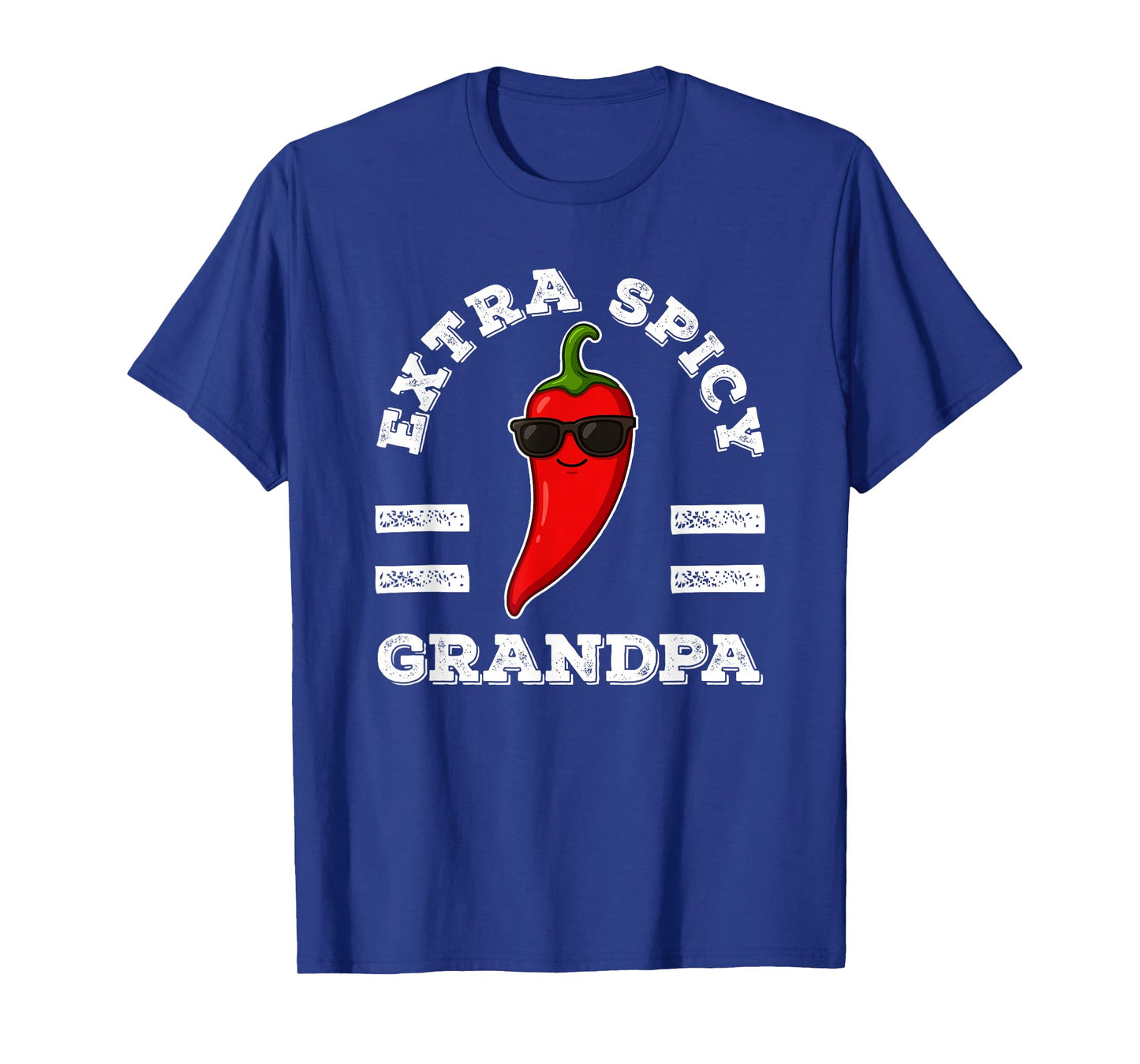 Extra Spicy Grandpa Mens Foodie Humor Hot Chili Pepper Pun T-Shirt