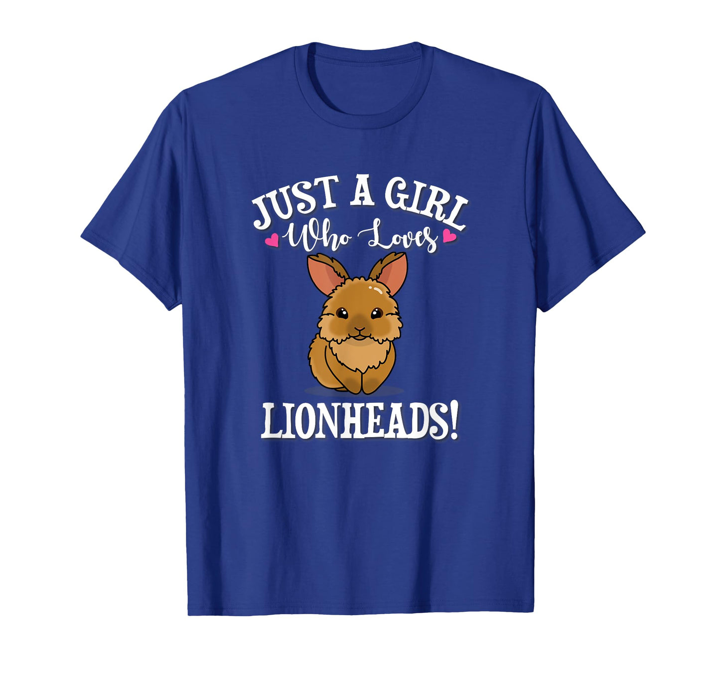 Womens Cute Funny Girl Who Loves Lionhead Rabbits Lover T-Shirt