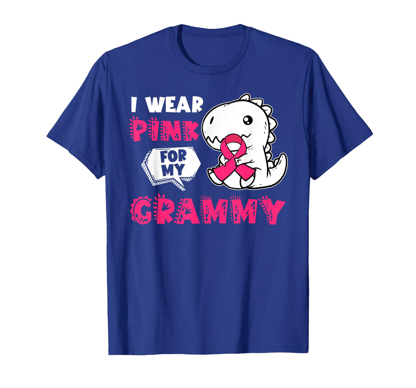 I Wear Pink For My Grammy Breast Cancer Awareness Dinosaur T-Shirt