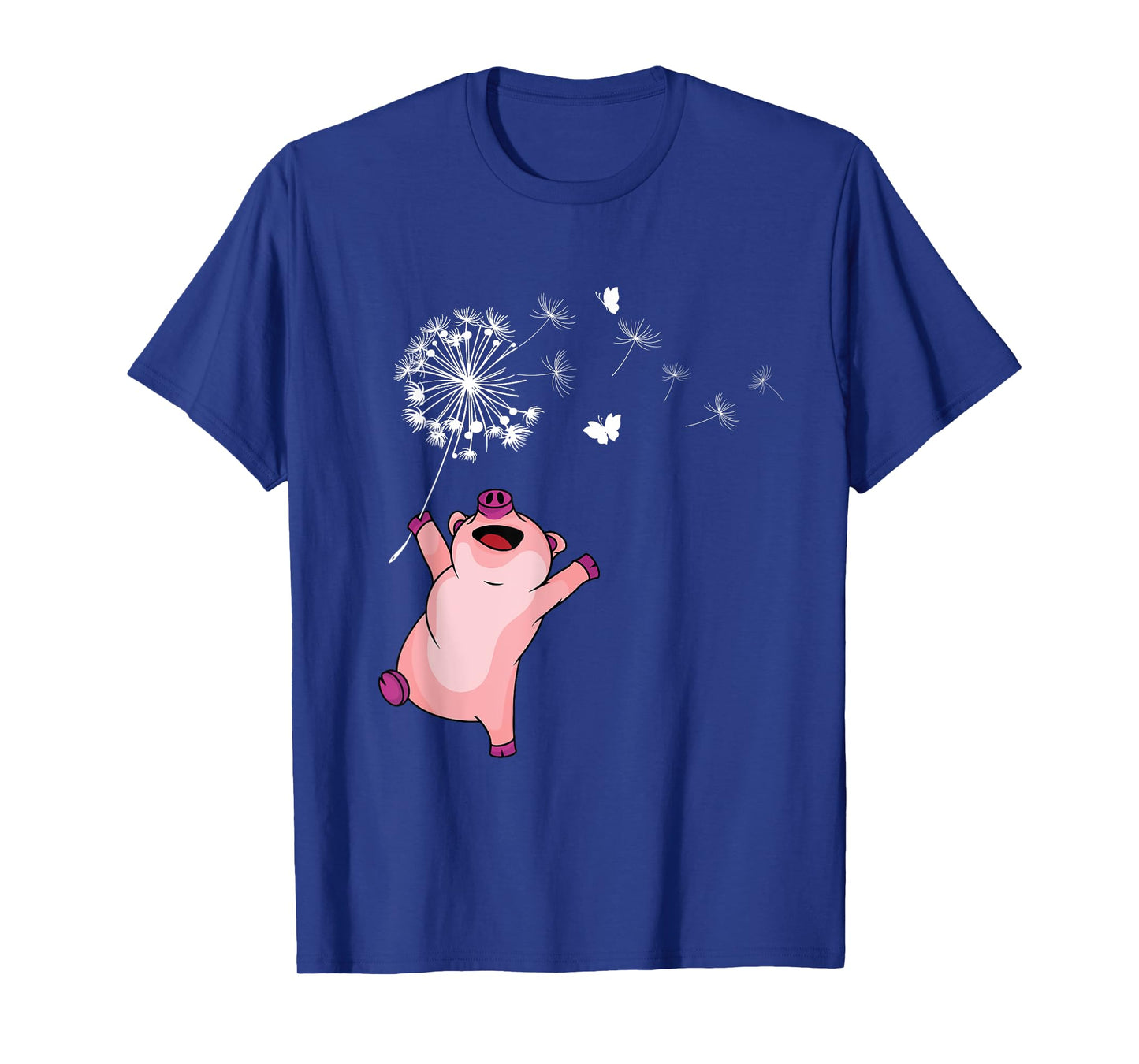 Happy Pig Lover Kids Dandelion Nature Dancing Pig T-Shirt