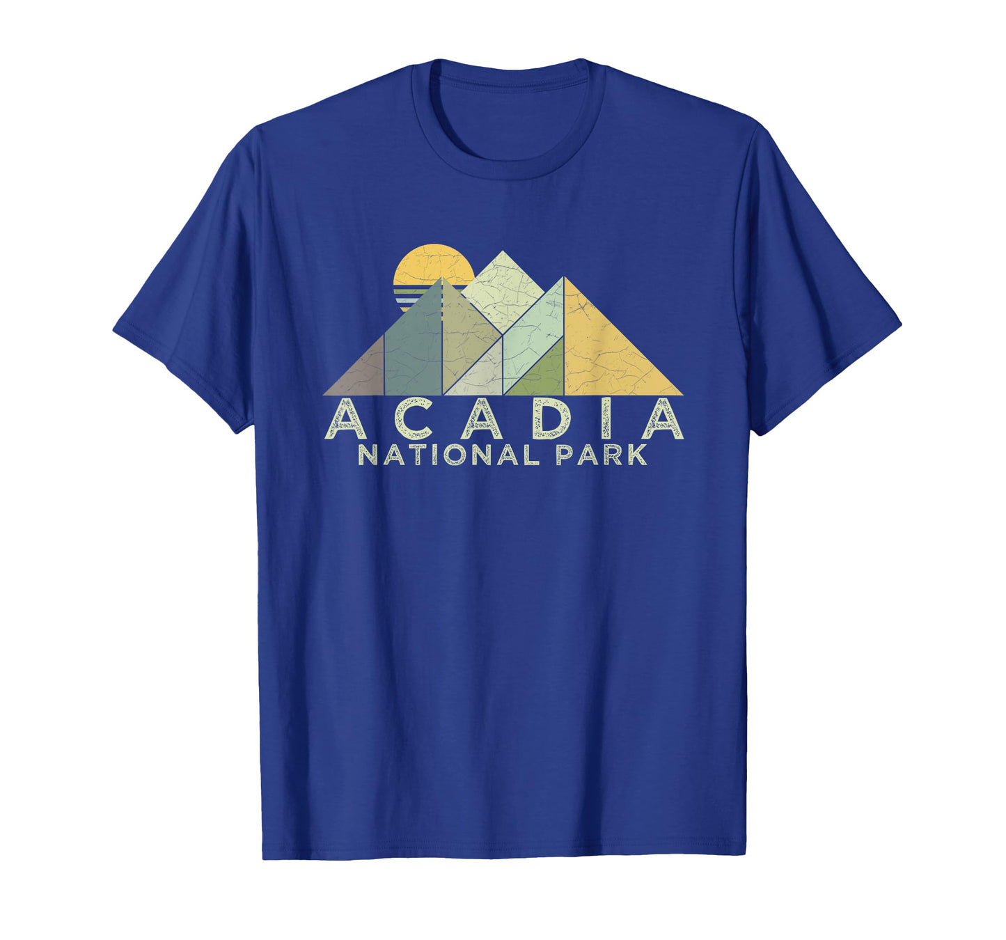 Retro Acadia National Park Distressed Hiking T-Shirt