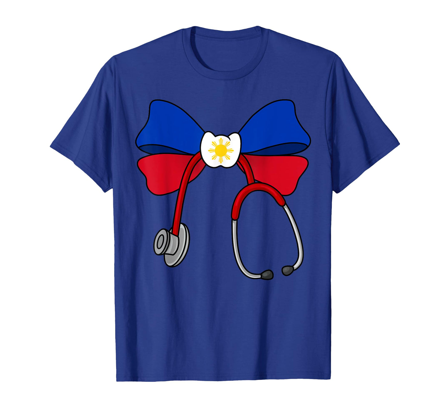 Filipina Coquette Nurse Bow Philippines Flag Pinay Nurse T-Shirt
