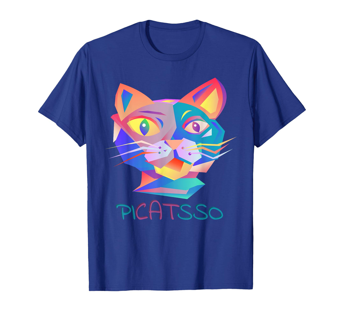 BANANOLOGY Picasso Art Cat T-Shirt | Funny Abstract Cat T-Shirt
