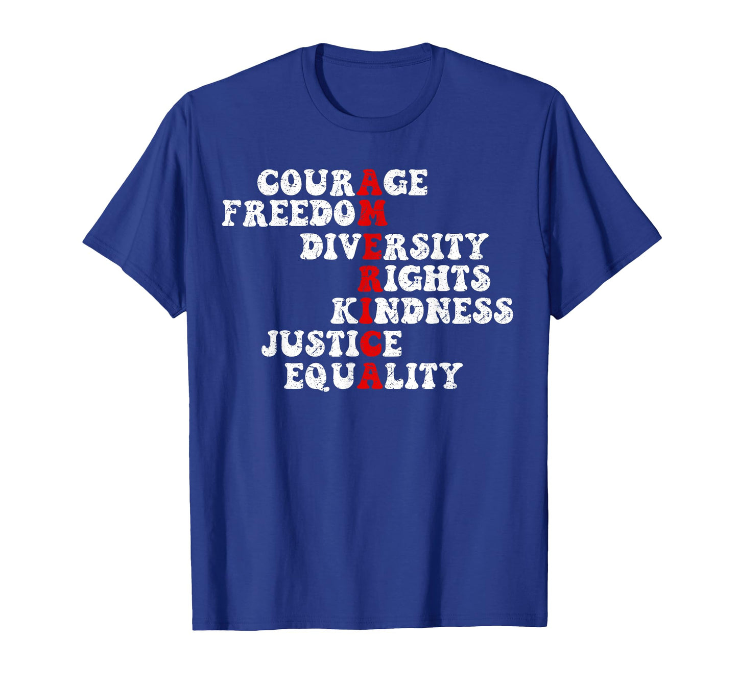 Courage Freedom Diversity Rights Kindness Justice Equality T-Shirt
