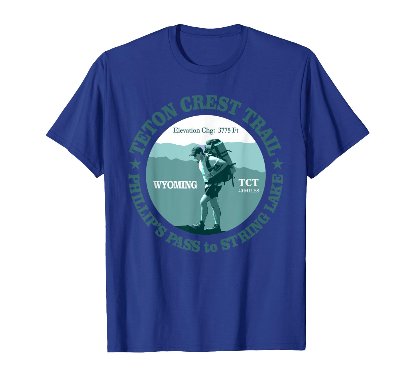 Teton Crest Trail Funny Spring Lake Hiking Mountain T-Shirt