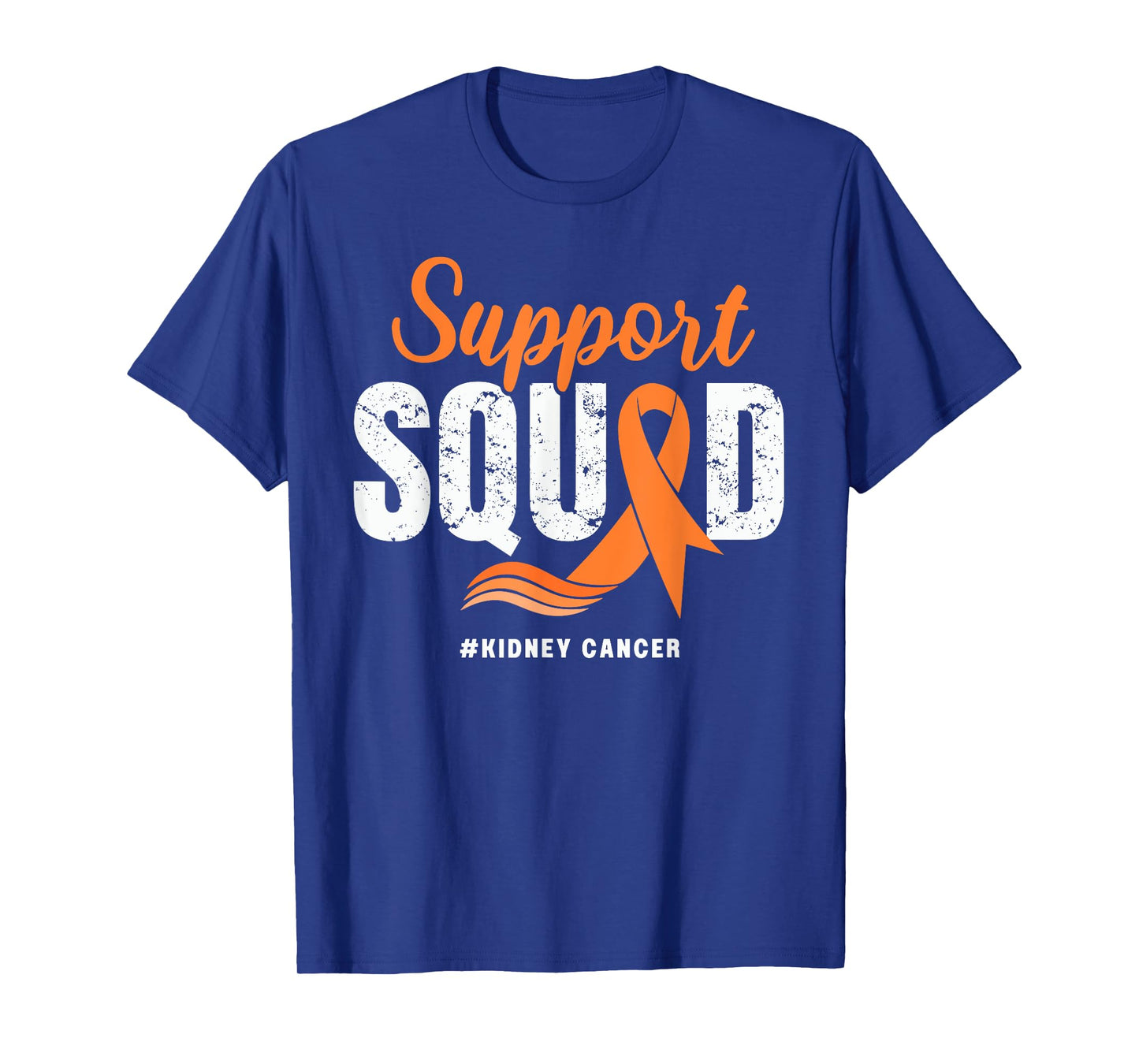 Kidney Cancer Support Squad Orange Ribbon Cancer awareness T-Shirt