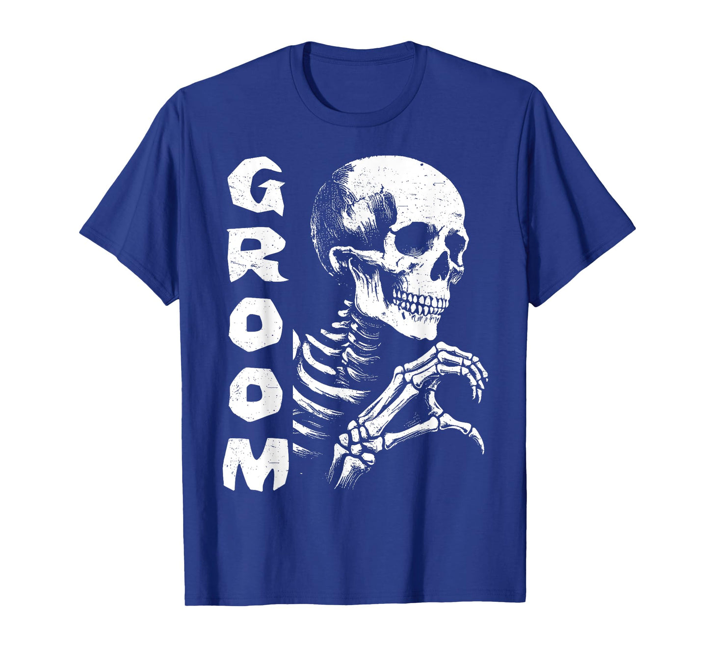 Spooky Groom Skeleton Hands Halloween Engagement Wedding Tee T-Shirt