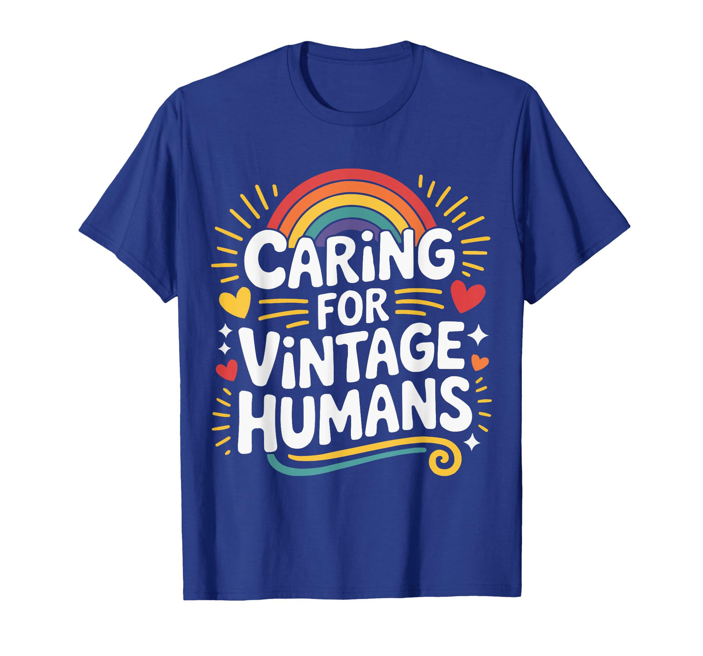 Retro Geriatric Nurse Nurses Cute Rainbow Nursing T-Shirt