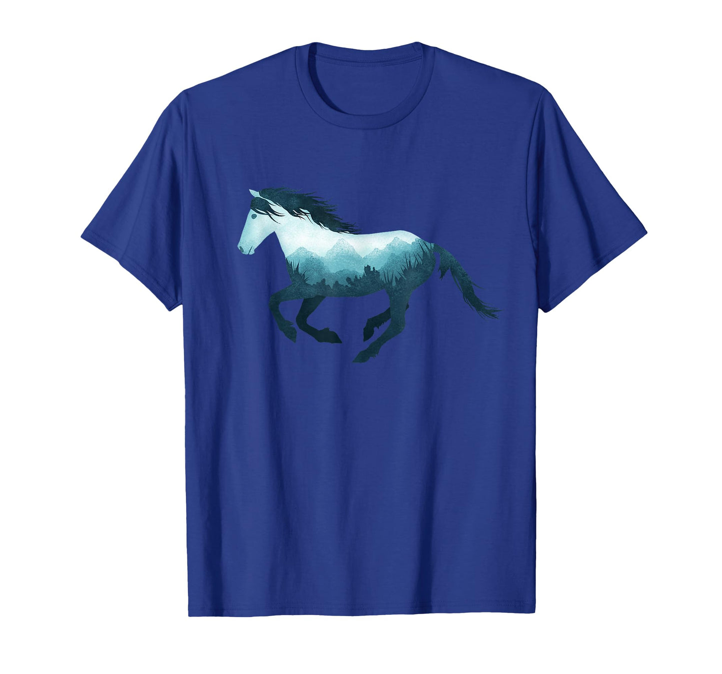 Wild Horse Mustang Equine Double Exposure Wildlife Animal T-Shirt