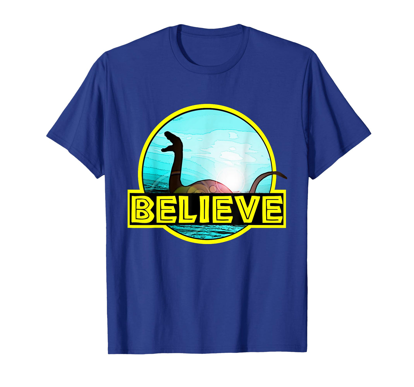 Believe Sea Monsters Ocean Plesiosaur Dinosaur Nessie Champ T-Shirt