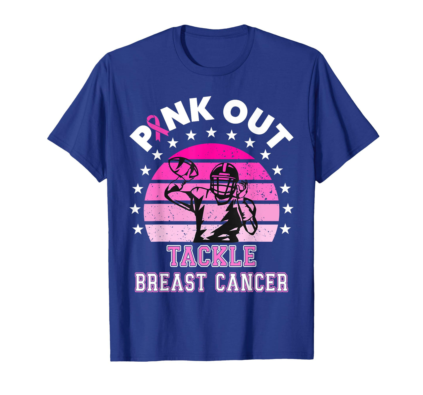 Pink Out Tackle Breast Cancer Awareness American Football T-Shirt