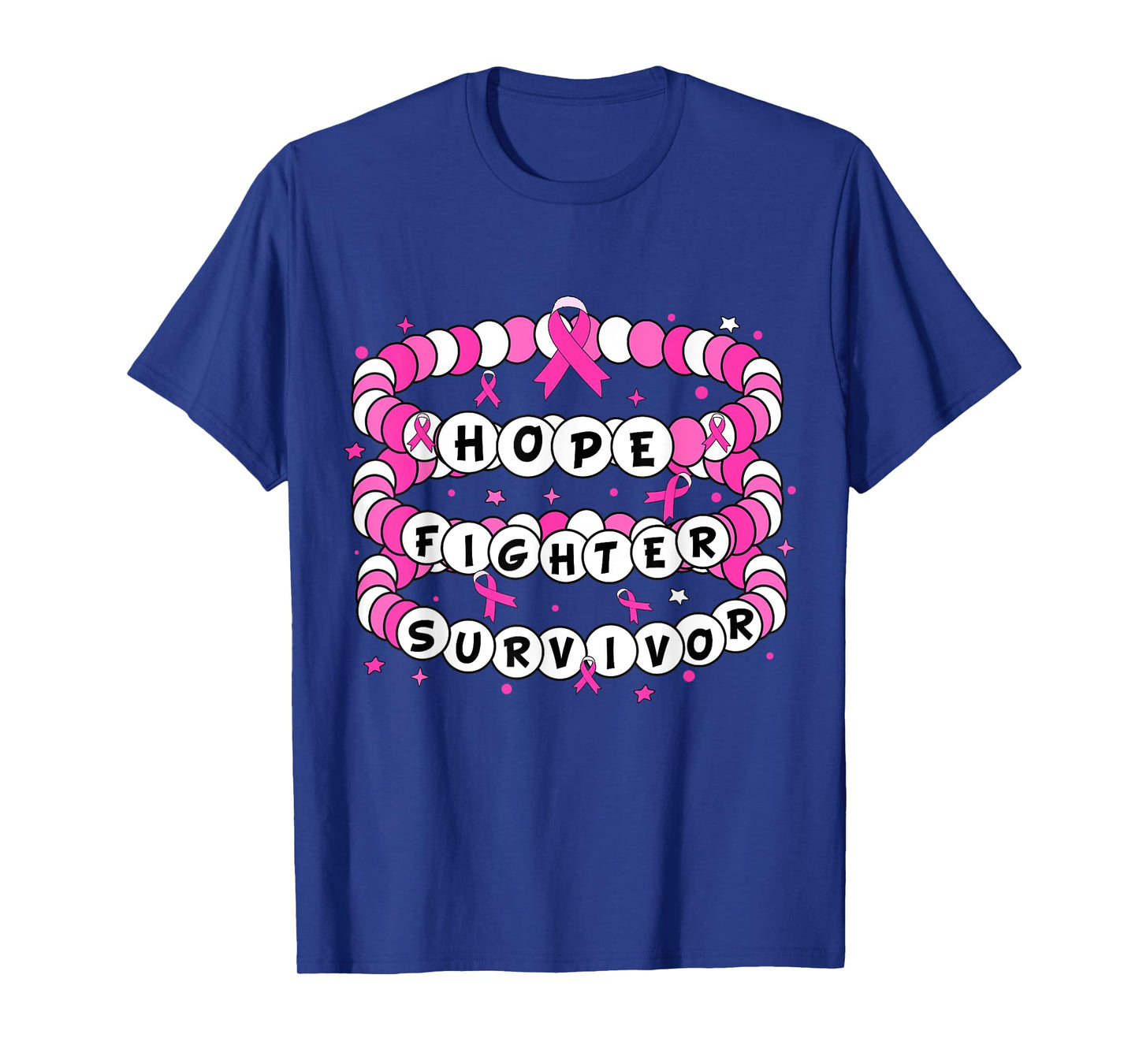 Hope Fighter Survivor Pink Breast Cancer Friendship Bracelet T-Shirt