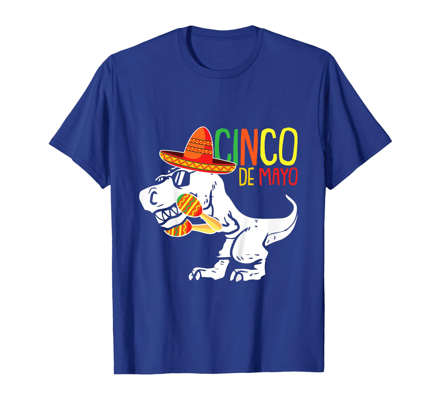 Cinco De Mayo T-Rex Cute Sombrero Dino-saur Mexican Party T-Shirt