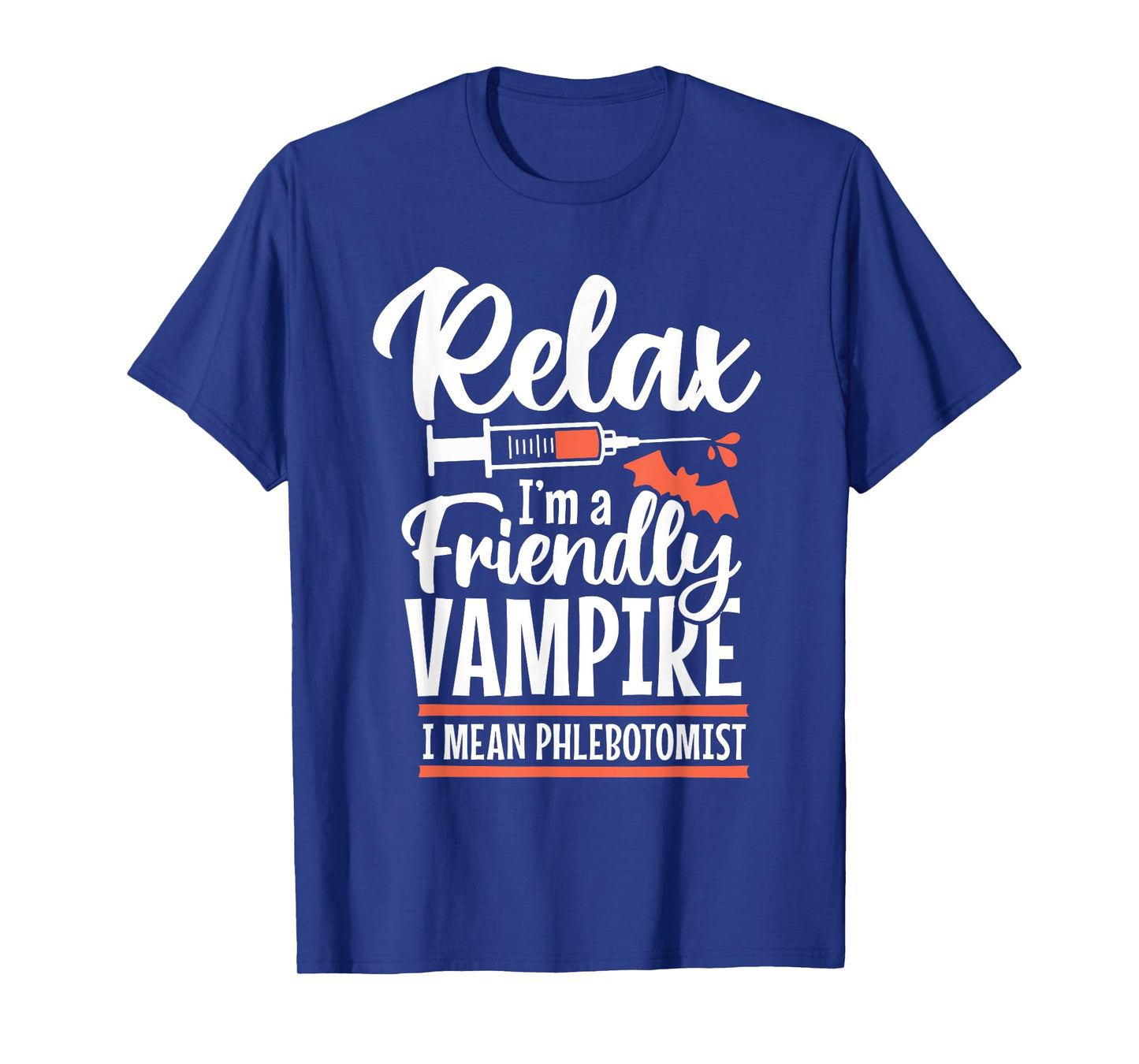 Funny Vampire Phlebotomist Phlebotomy Technician Tech Nurse T-Shirt