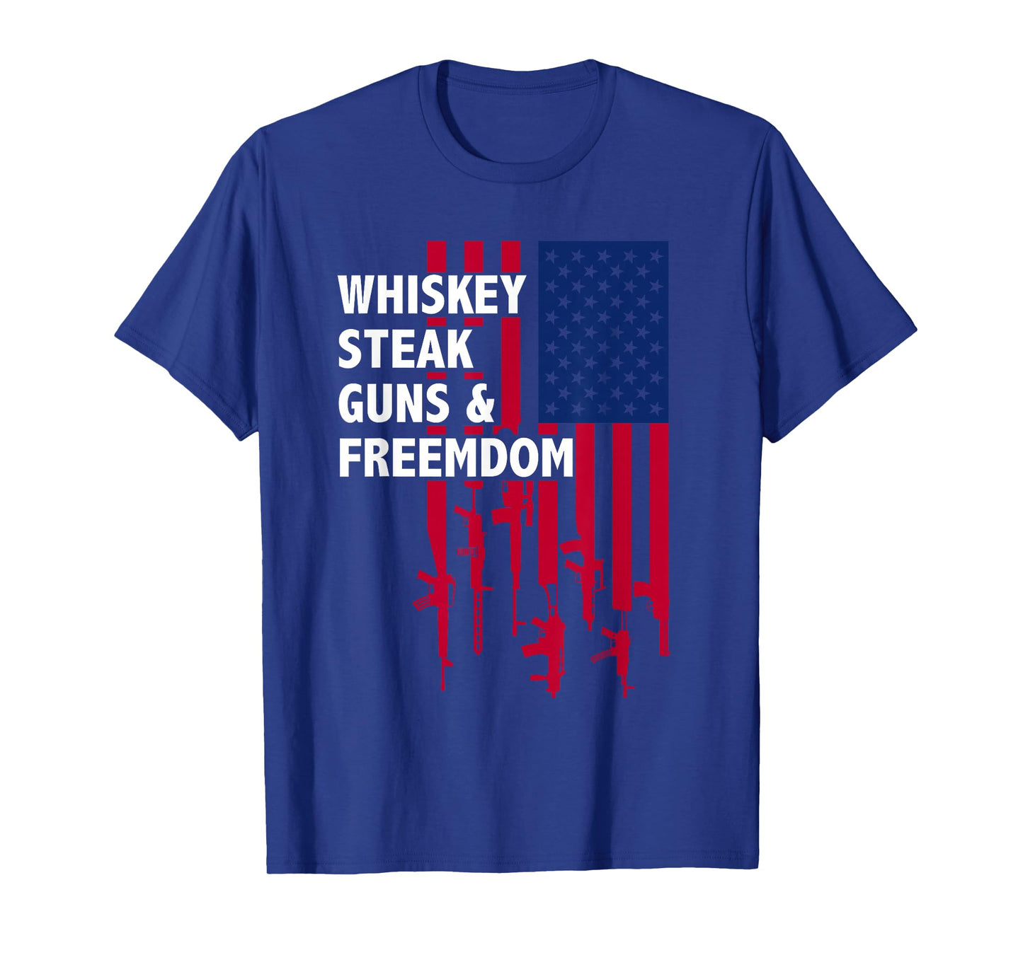 Whiskey Guns Freedom Wild + Rooted Faith Family Nature T-Shirt