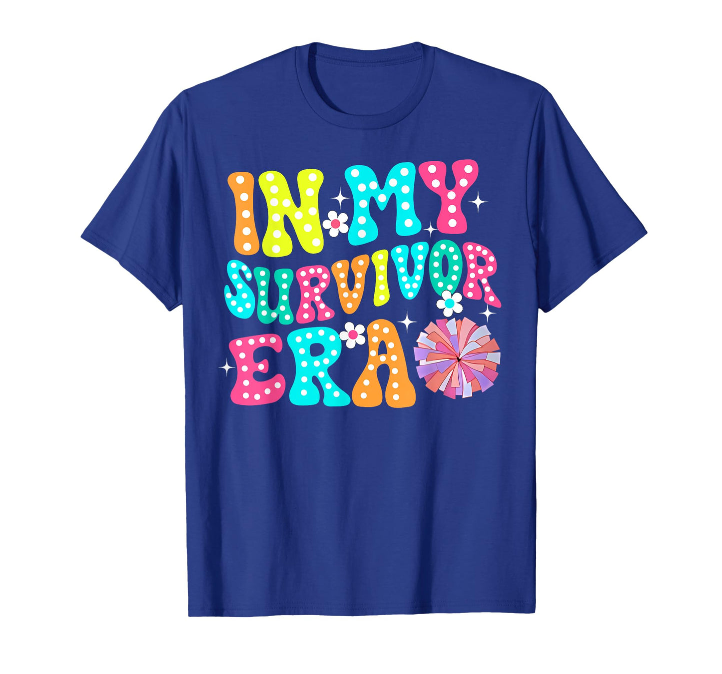 In My Survivor Era Cancer Women Breast Cancer Groovy T-Shirt