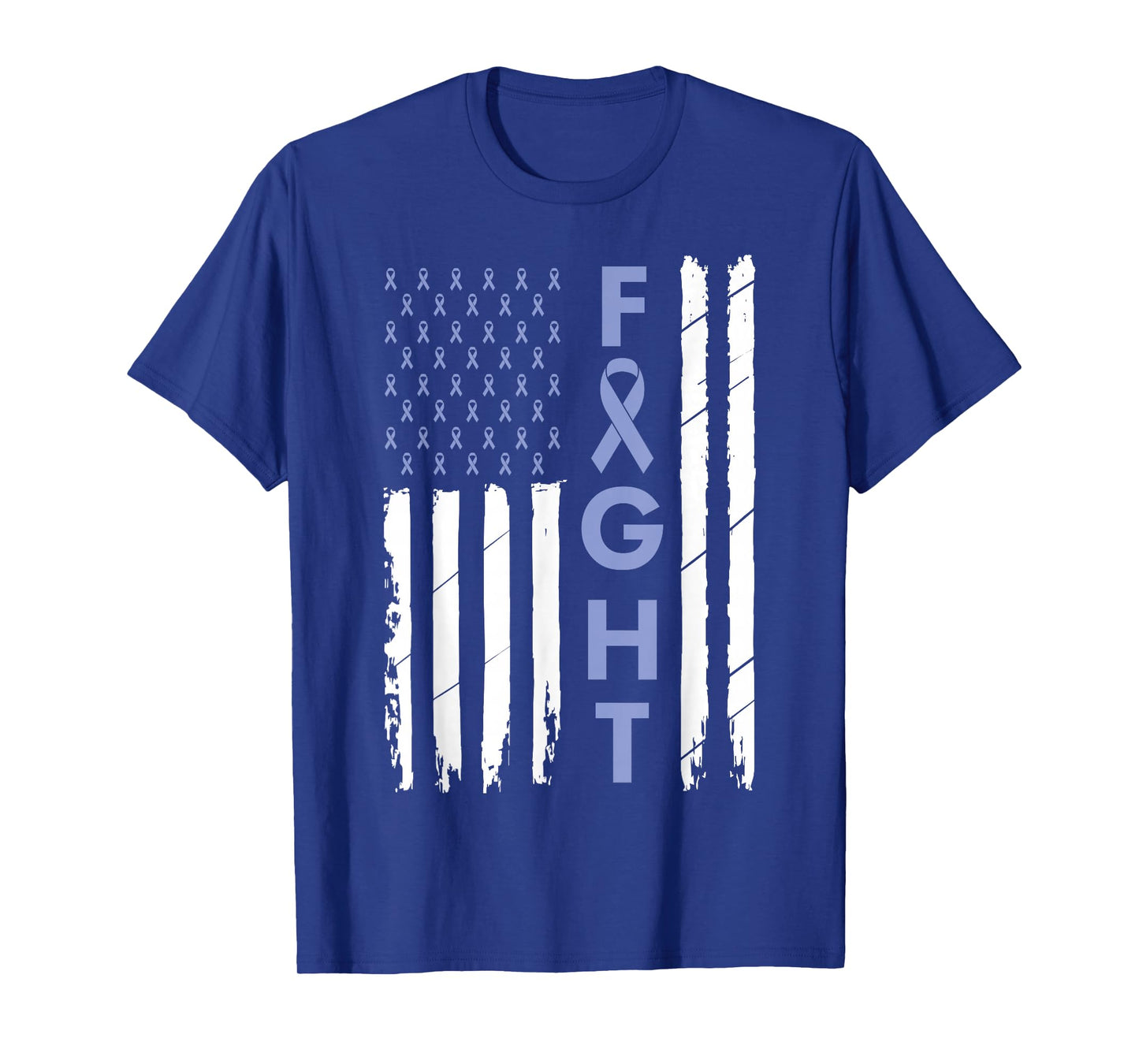 Esophageal Cancer Awareness Gifts Co. Purple Periwinkle Ribbon Cancer Awareness T-Shirt - Women's Unisex-Adults Classic Fit Crew Neck Short Sleeve T-Shirt - Black - Small