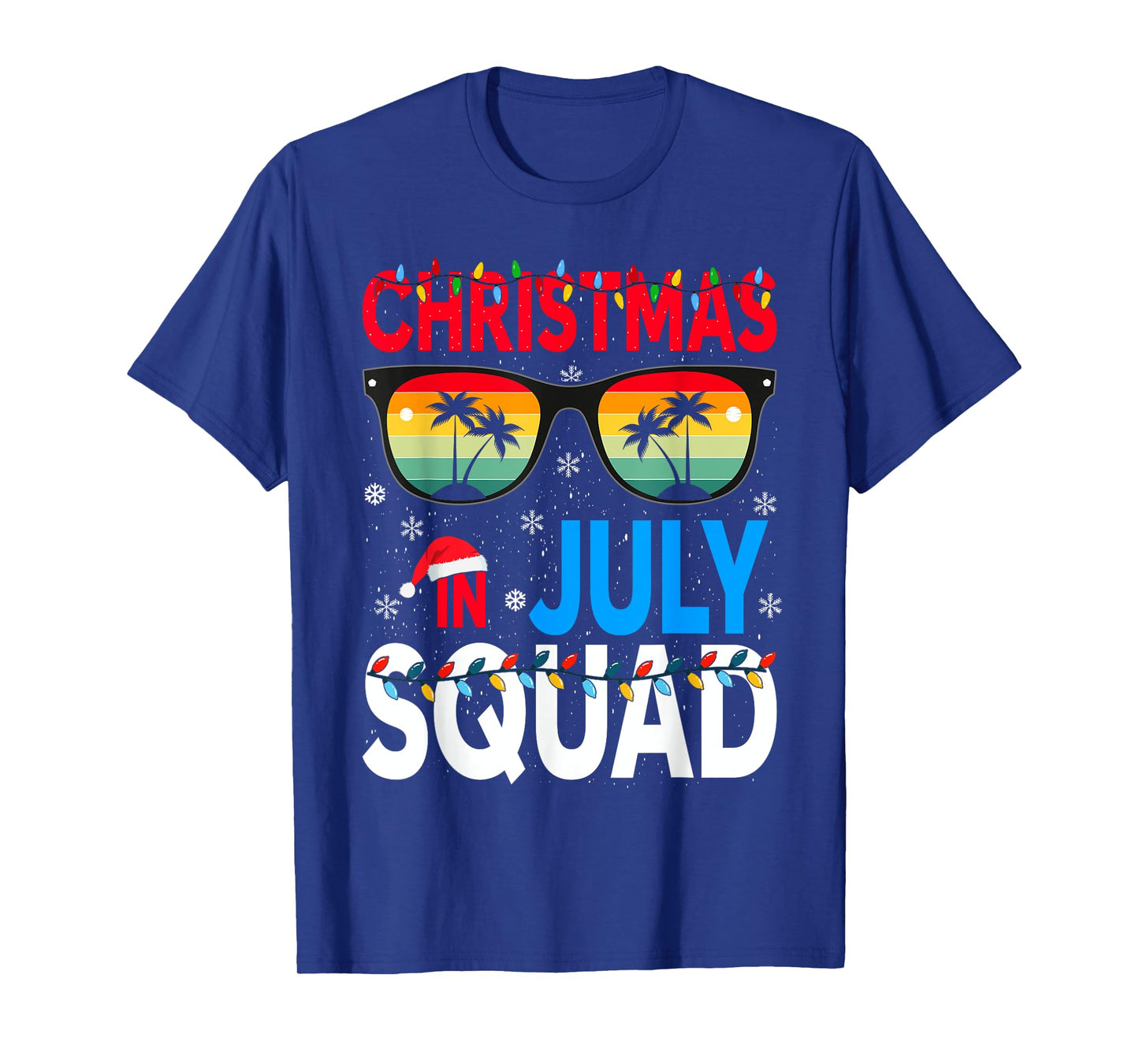 Christmas In July Squad Family Beach Vacation Summer T-Shirt