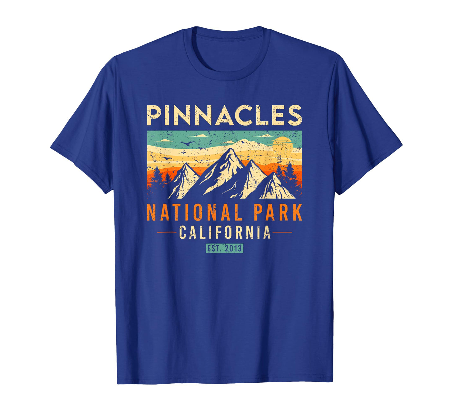 Pinnacles Est 2013 California Vintage Retro National Park T-Shirt