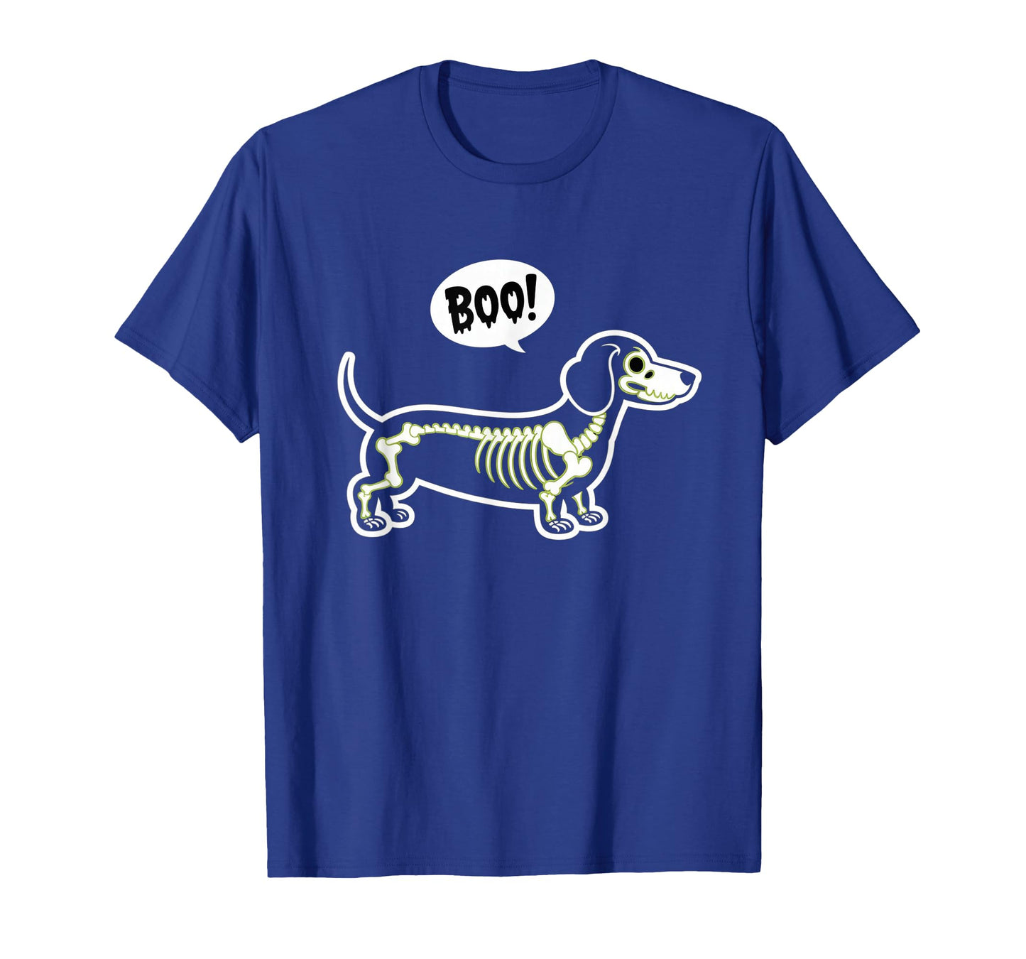 Funny Dachshund Halloween Wiener Dog Cute Doxie Skeleton Boo T-Shirt