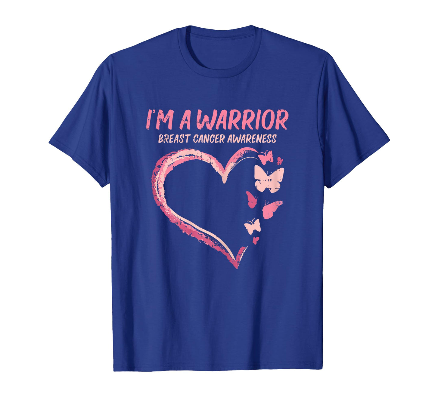 Warrior Heart Butterfly Breast Cancer Awareness Women Gift T-Shirt