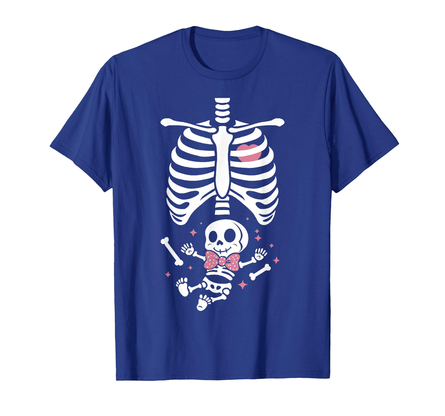 Maternity Skeleton Baby Girl Monster Halloween Fun T-Shirt
