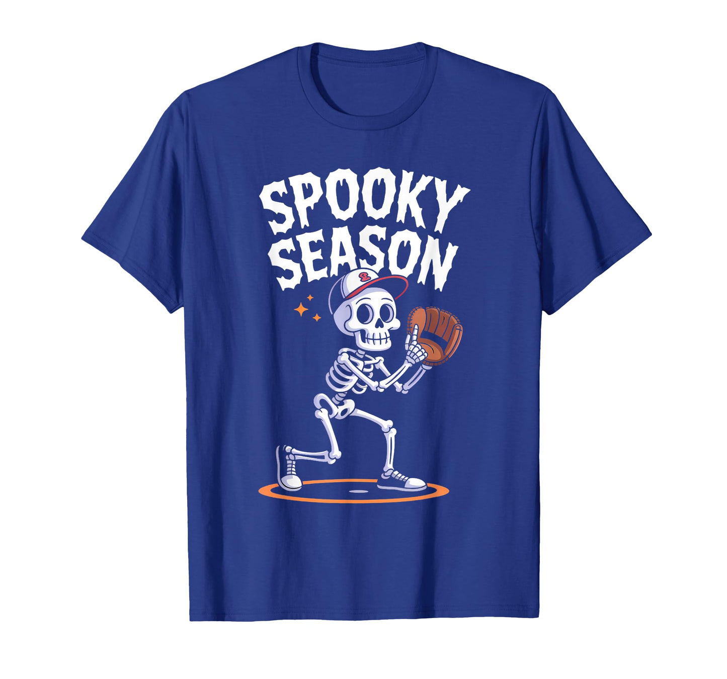 Spooky Season Skeleton Play Softball Halloween Costume T-Shirt