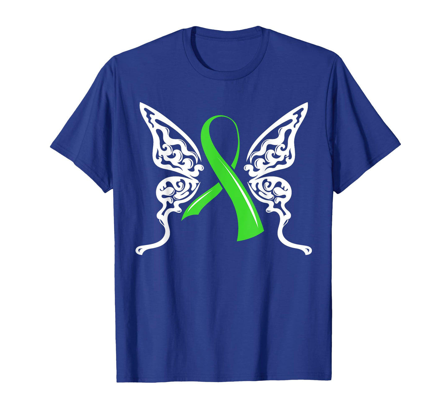 Butterfly Green Ribbon Non-Hodgkin Lymphoma Lymphocytes T-Shirt