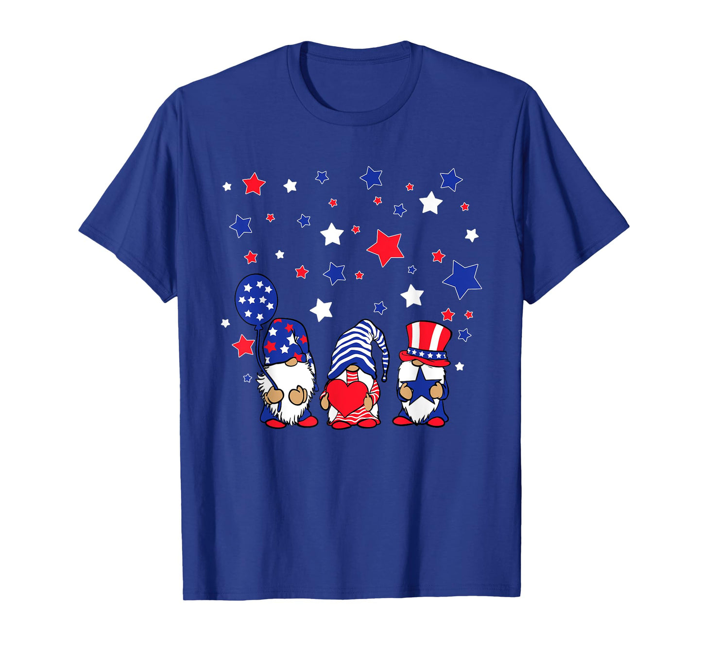 Three Gnomes 4th Of July Red White and Blue Women Men T-Shirt