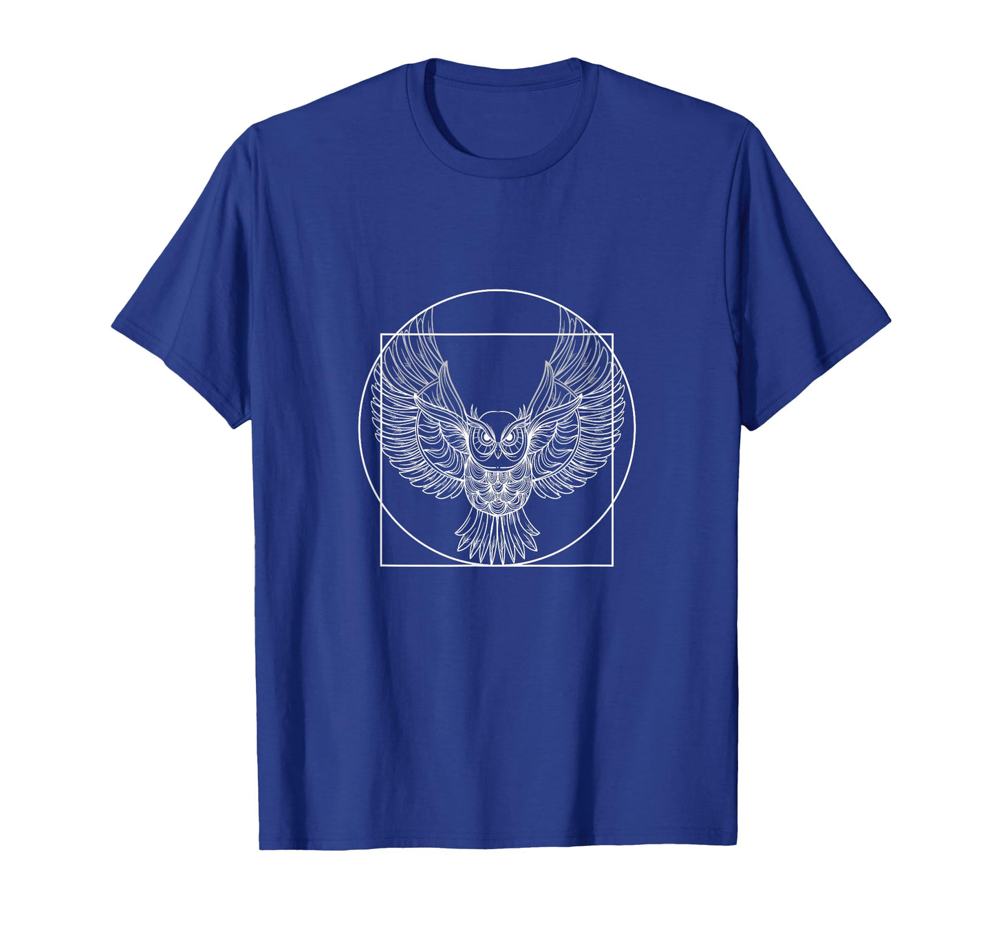 Owl Drawings Vitruvian man in a circle T-Shirt