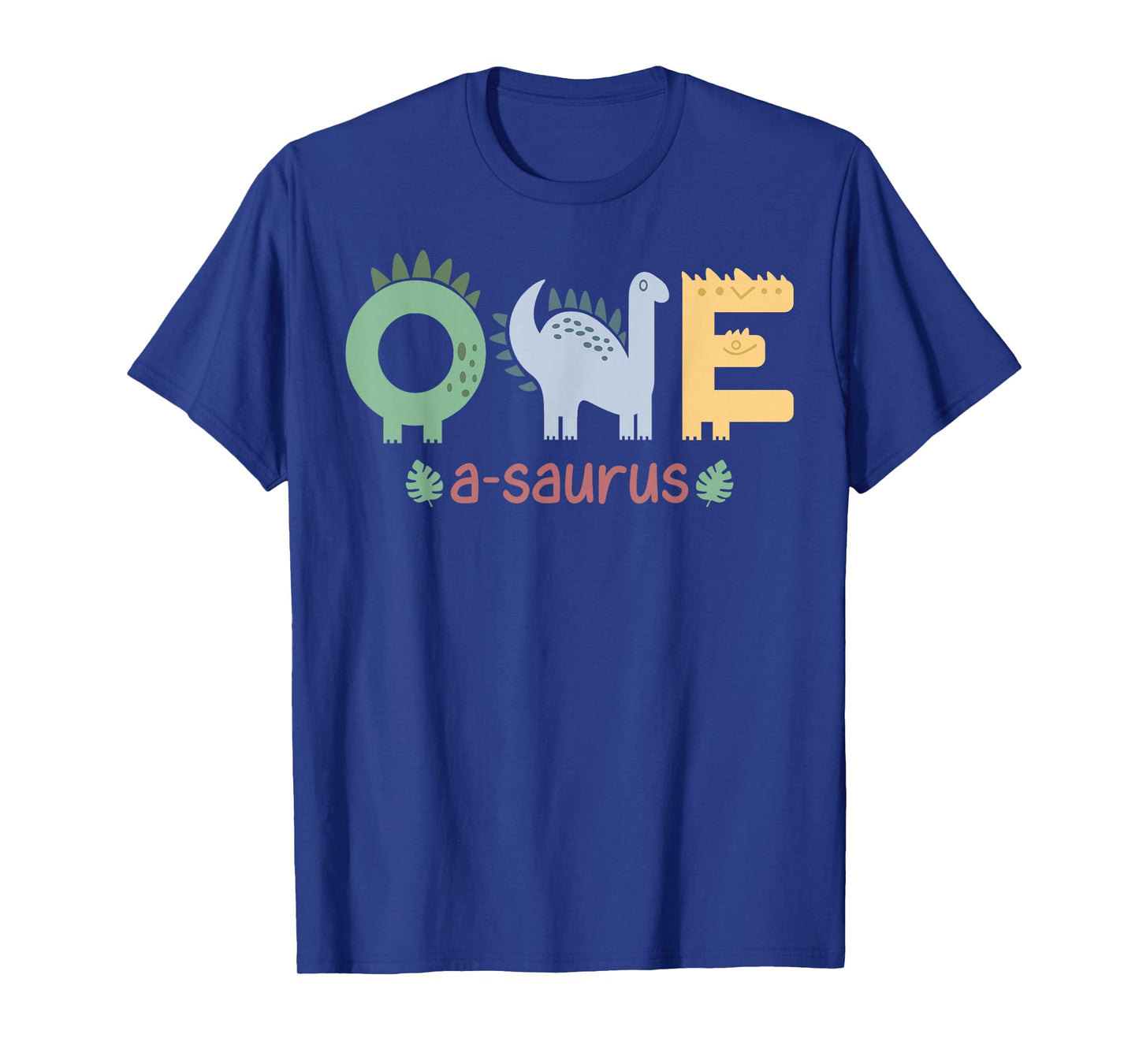 1 Year Old One Saurus Funny Dinosaur Family Birthday Boys T-Shirt