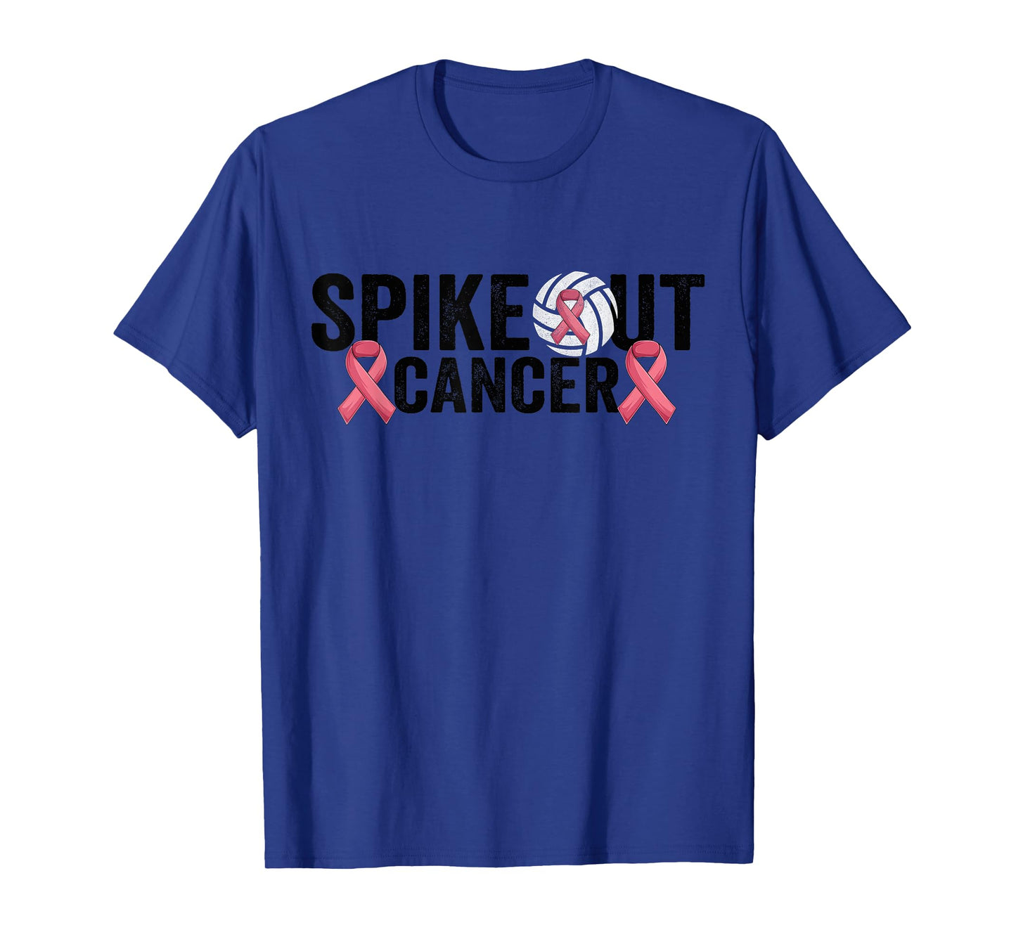 Spike Out Cancer Volleyball Breast Cancer Awareness T-Shirt