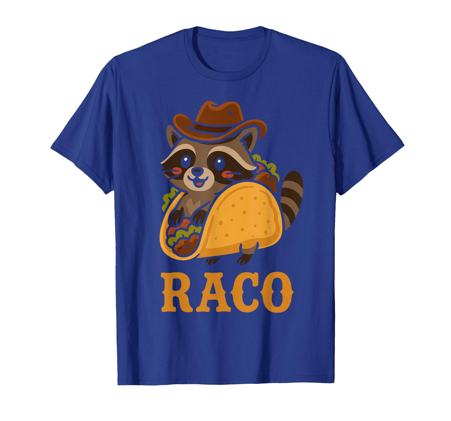 Cowboy Raccoon Taco Lover Kawaii Western Funny Raccoon T-Shirt