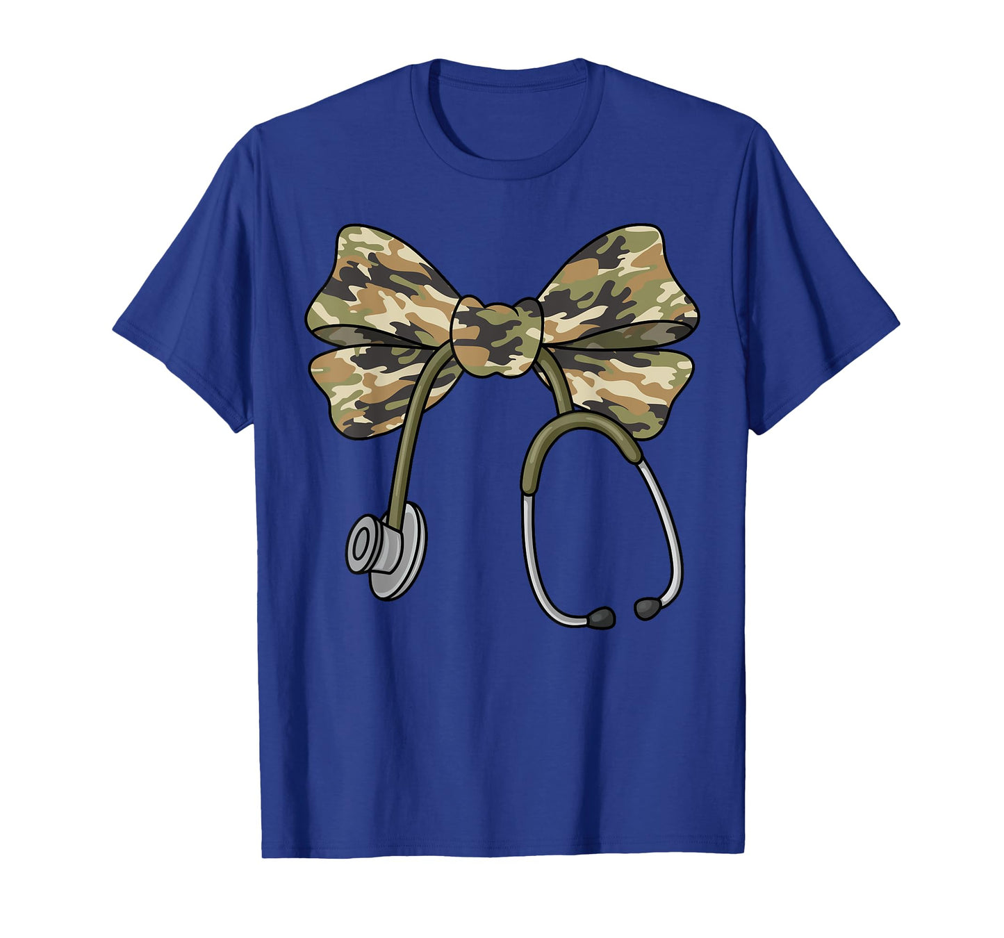 Camo Coquette Nurse Stethoscope Bow Camouflage Nurse T-Shirt
