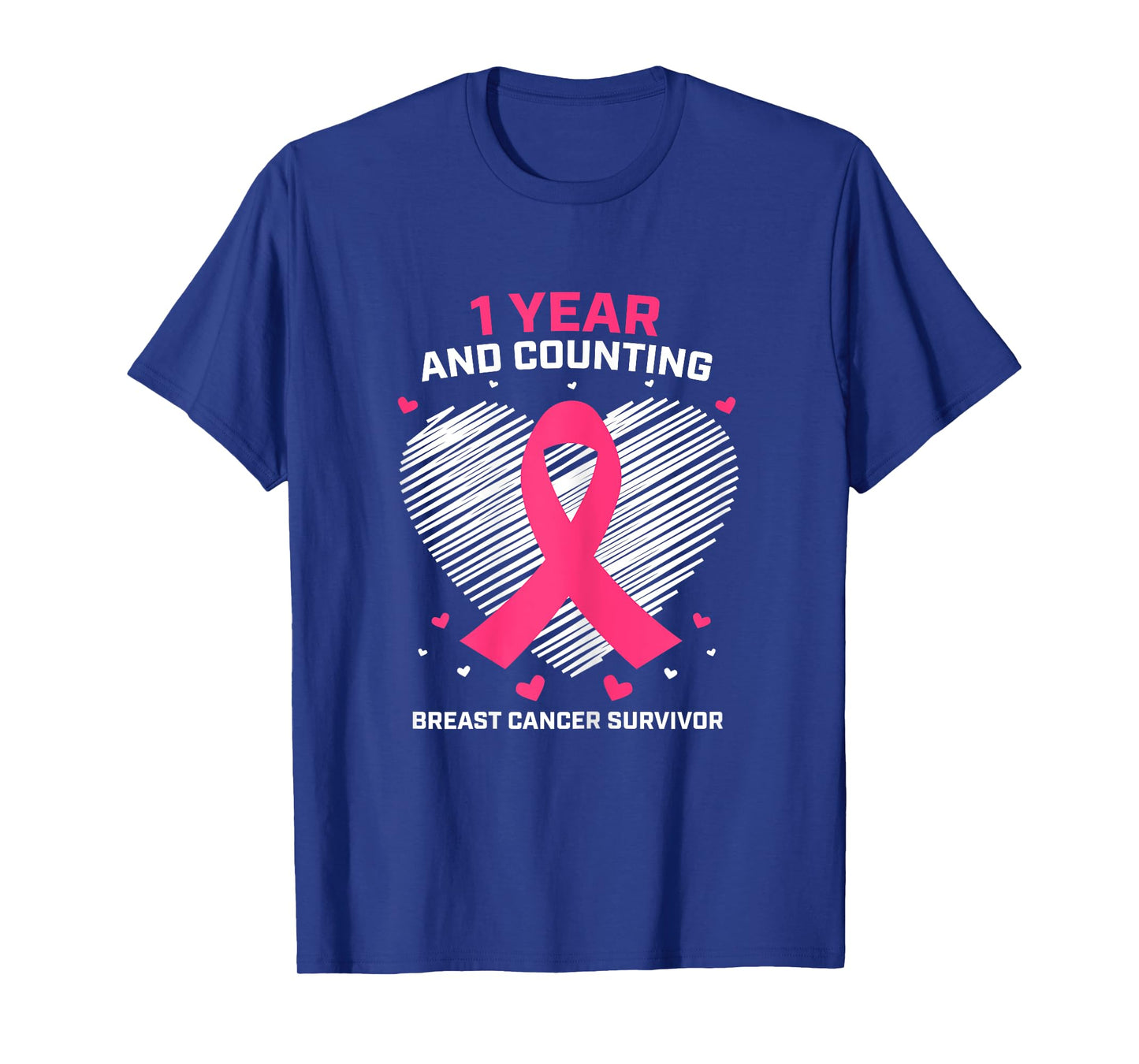 1 Year Cancer Free Pink Breast Cancer Survivor Gifts Women T-Shirt
