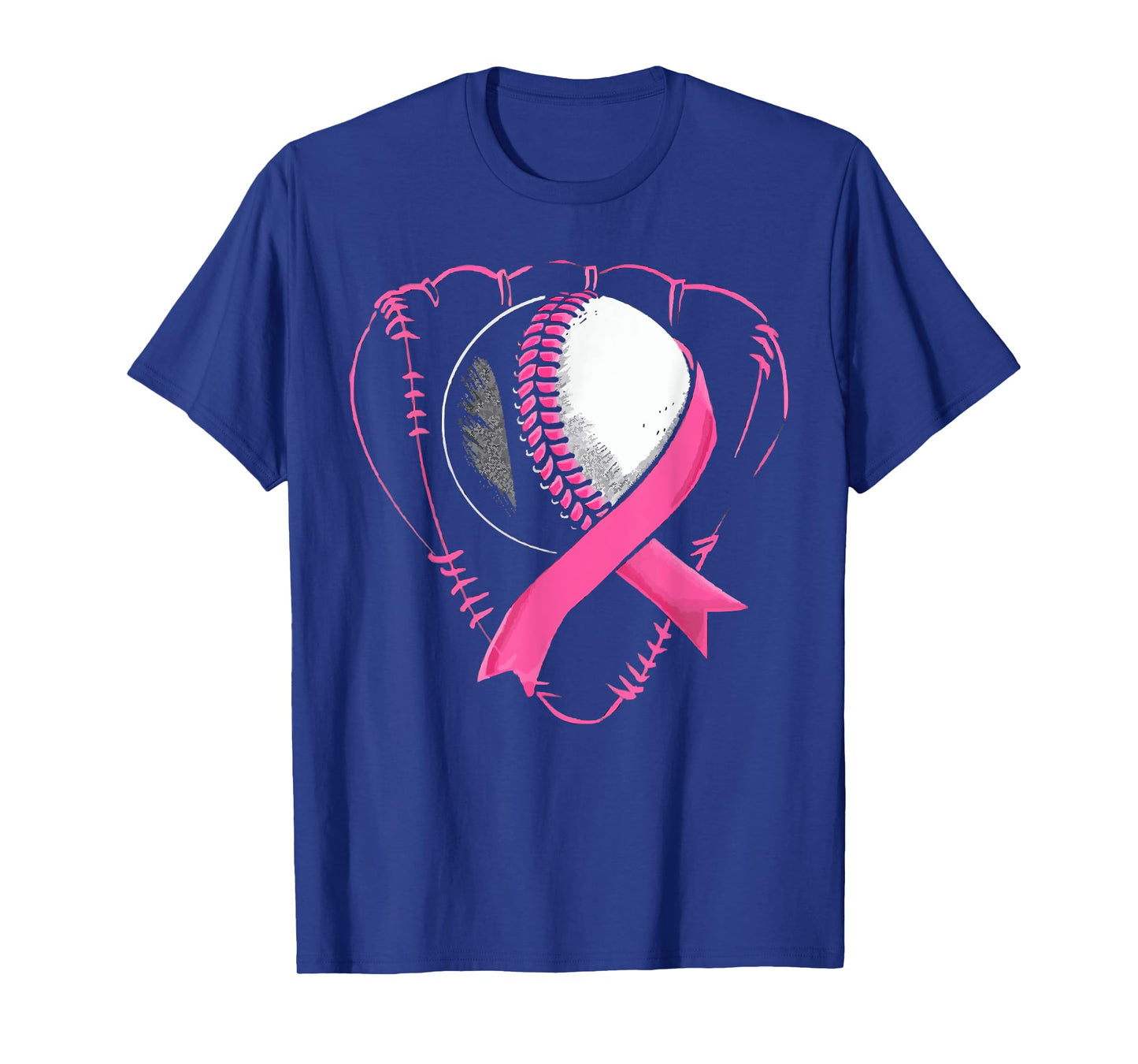 Baseball Breast Cancer Awareness Month Pink Ribbon T-Shirt