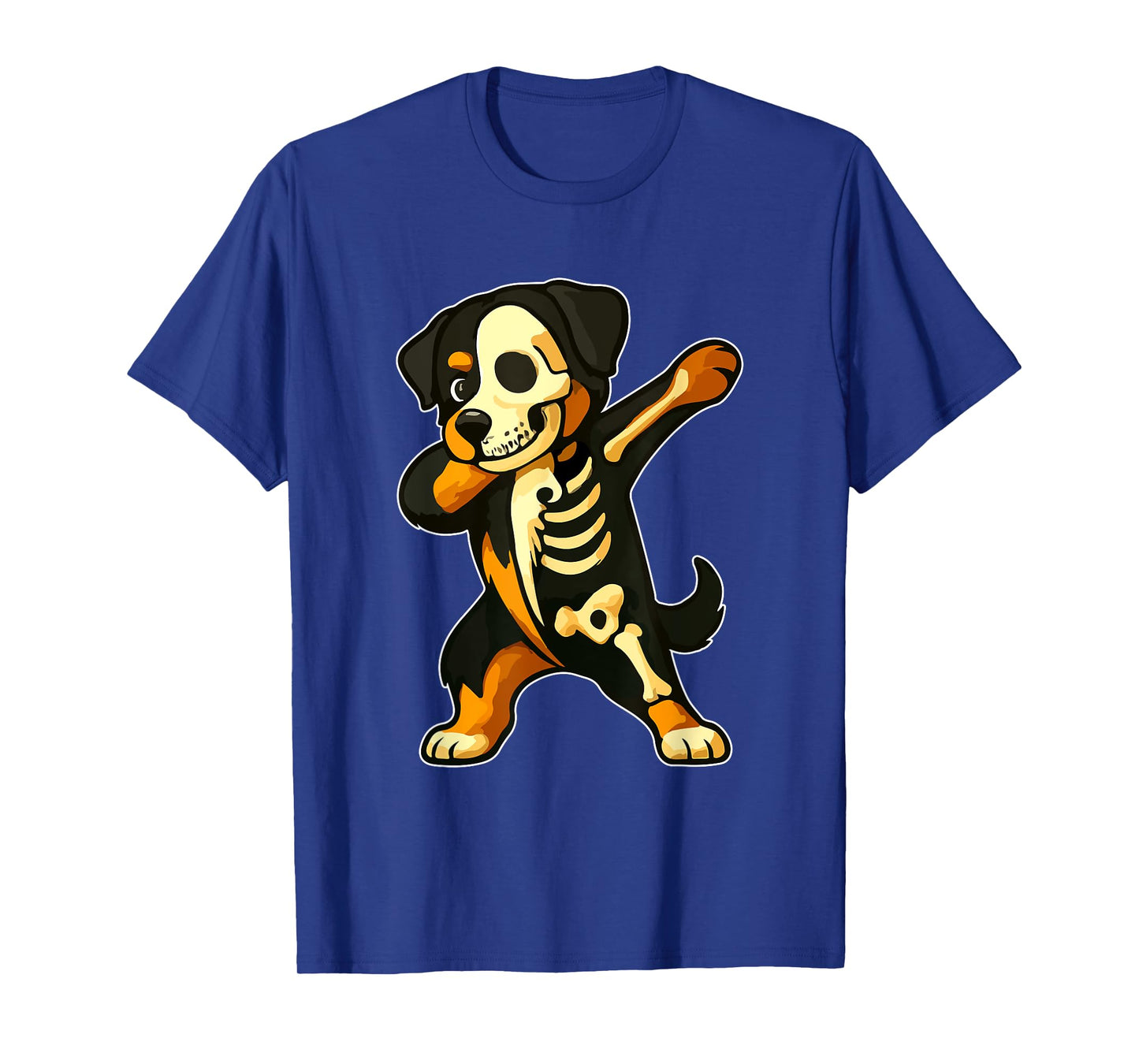 Dabbing Greater Swiss Mountain Half Skeleton Halloween Owner T-Shirt