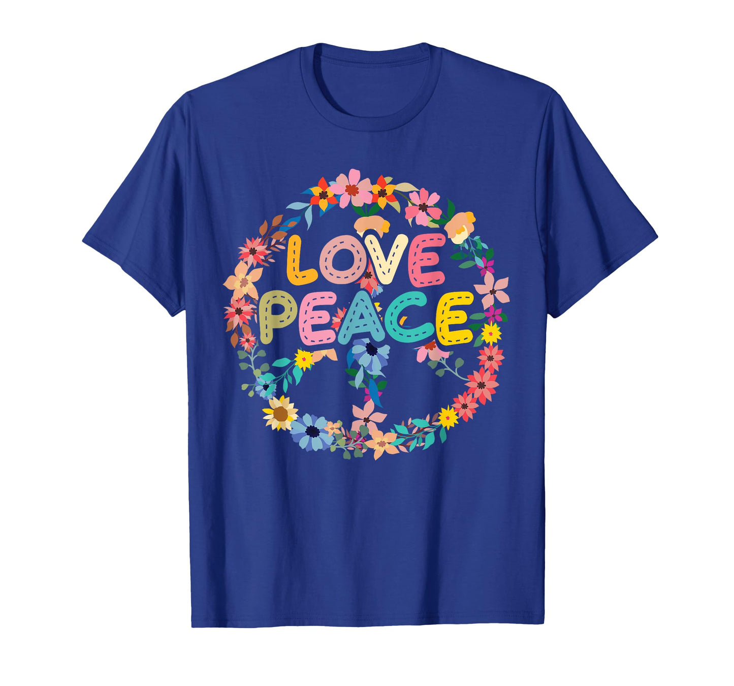 Peace hand tie dye sign of freedom hippie flower child T-Shirt