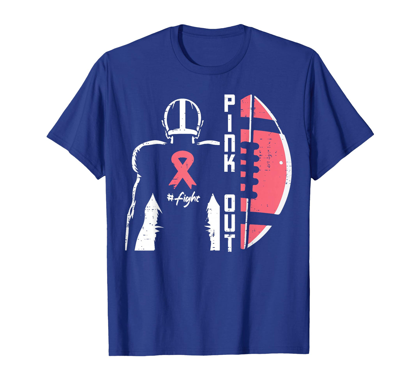 Breast Cancer American Football Pink Out Awareness Men Boys T-Shirt