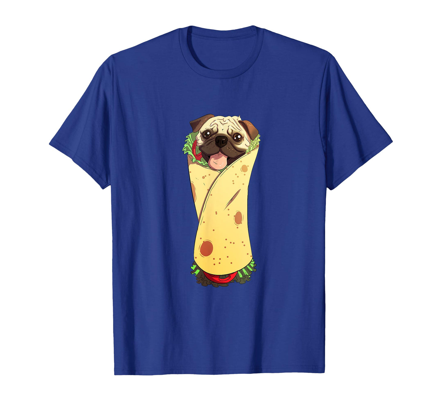 Pugrito T-Shirt - Funny Mexican Pug Dog Burrito Food Tee T-Shirt