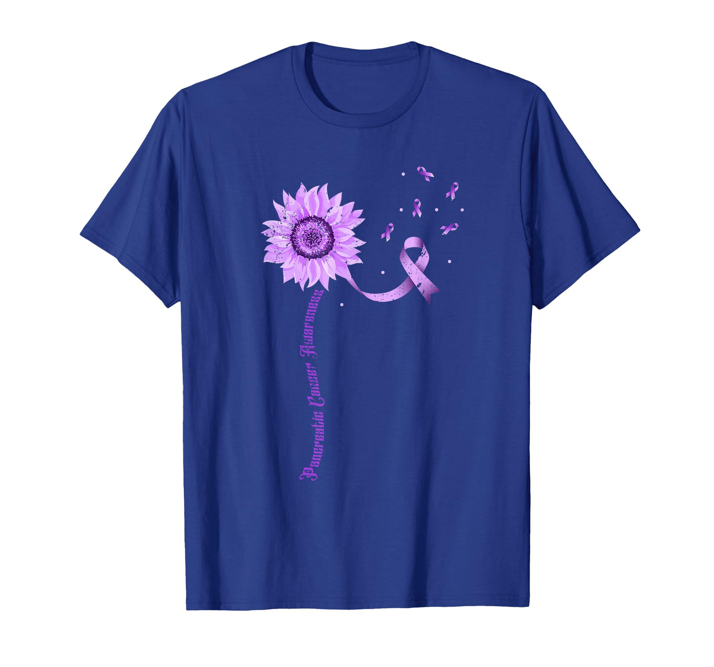 Cancer Survivor Purple Ribbon Gift Pancreatic Cancer T-Shirt