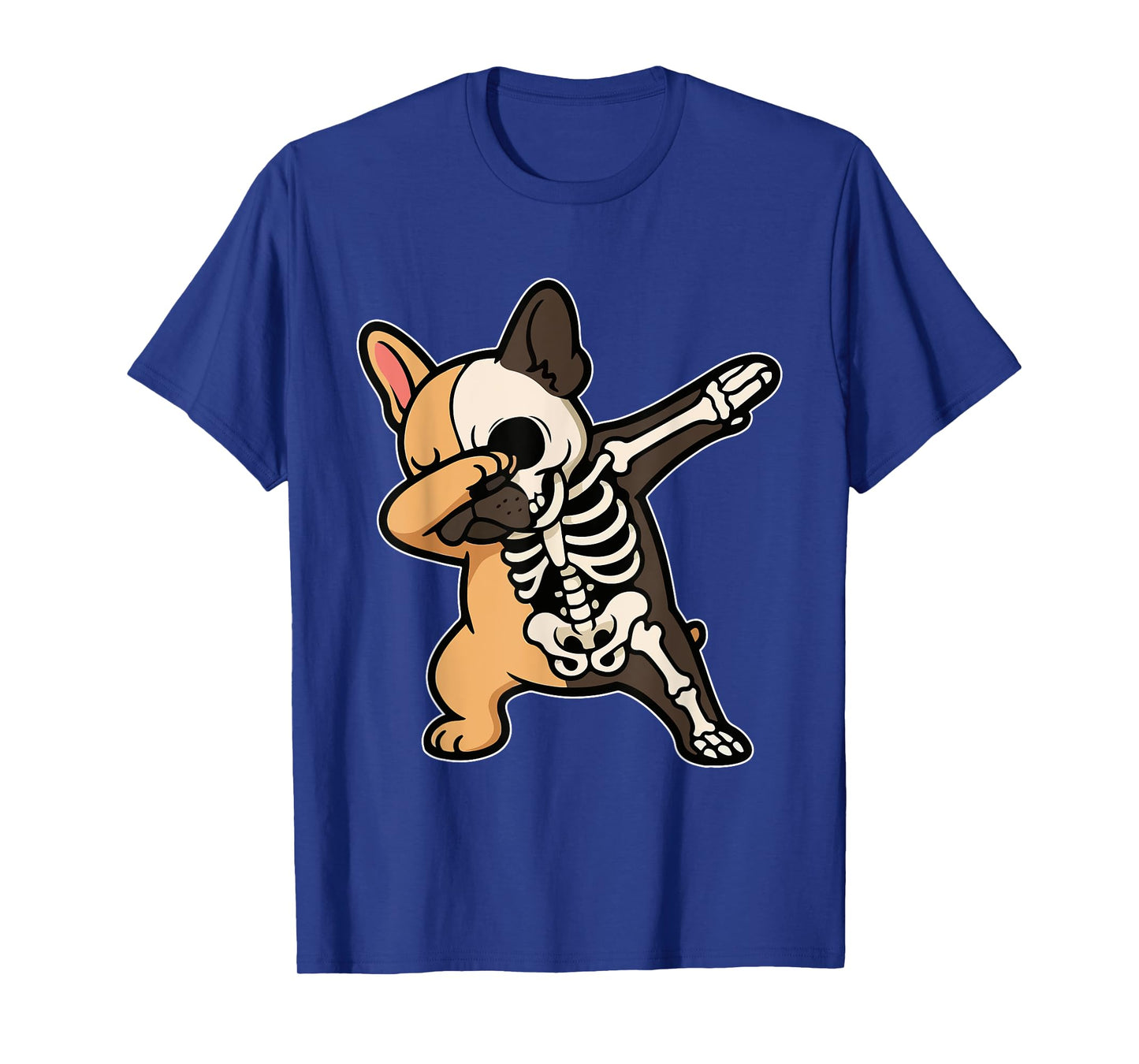 Dabbing French Bulldog Half Skeleton Halloween Owner Lover T-Shirt