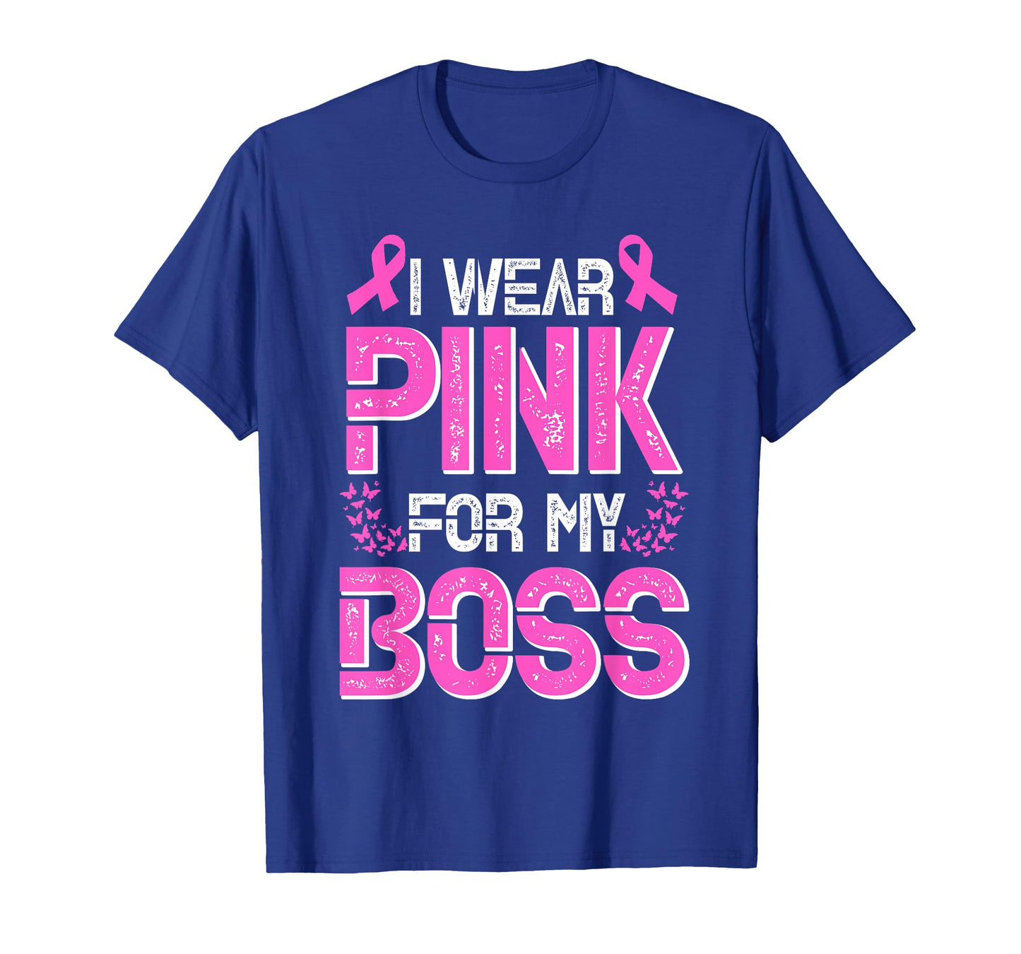 I Wear Pink For My Boss Jefe Breast Cancer Support T-shirt T-Shirt