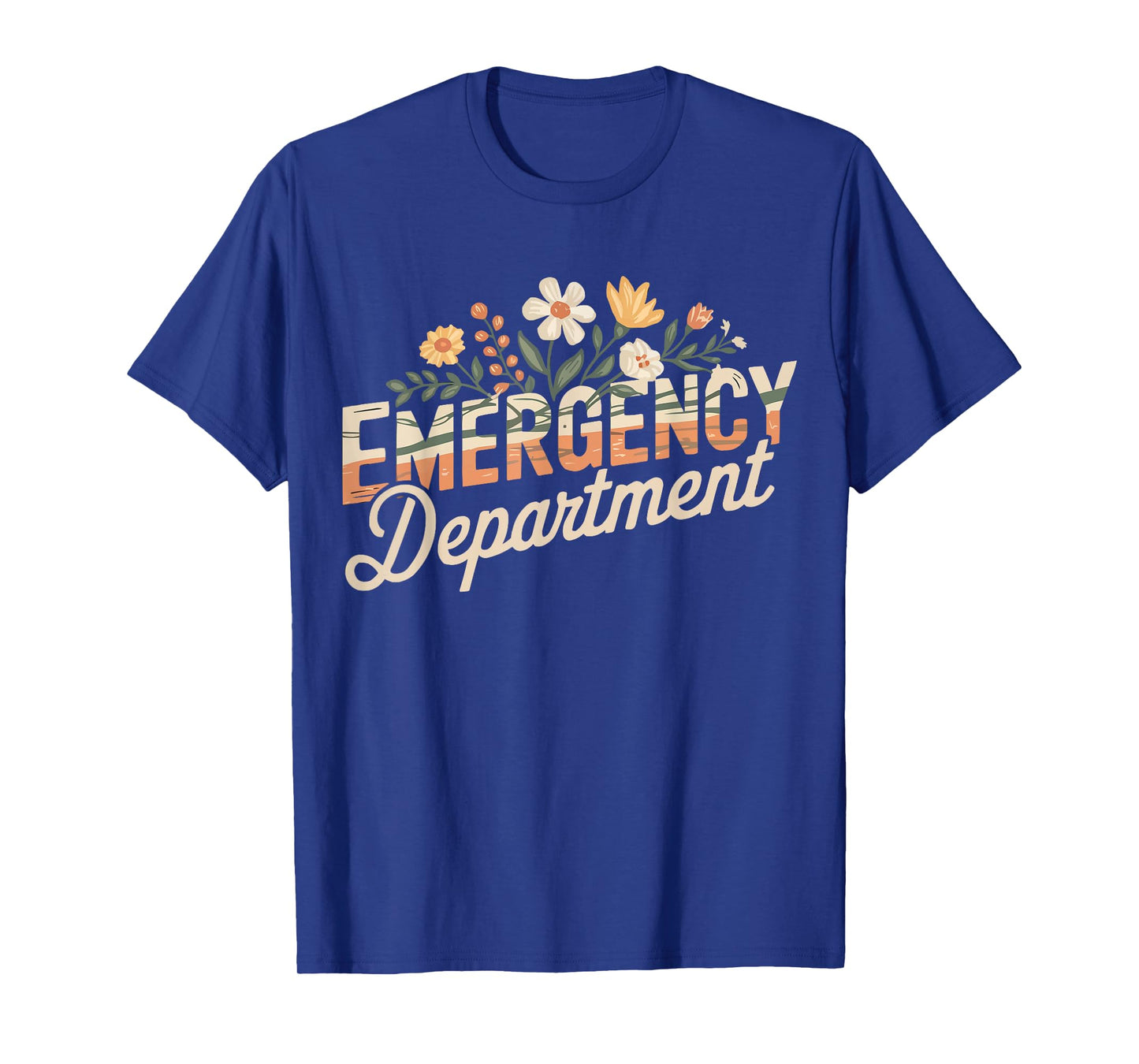 ER Nurse Emergency Room Nursing Flowers Emergency Department T-Shirt