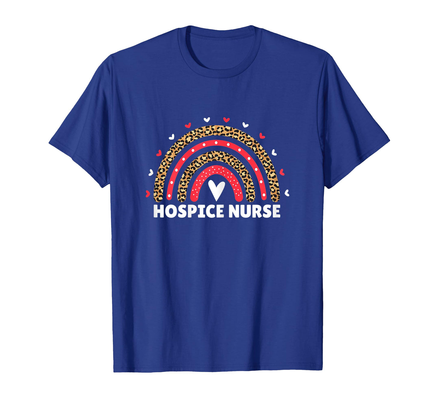 Womens Hospice Nurse Nursing Leopard Rainbow Hospice Care RN Women T-Shirt