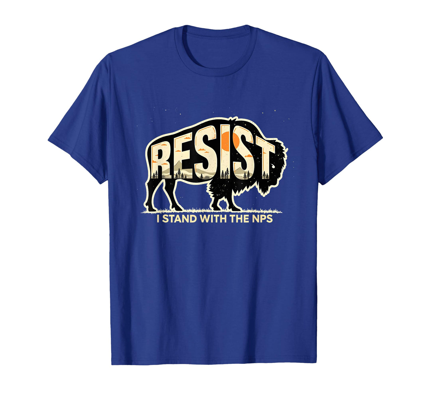 Resist Protect US National Park Buffalo Service Bison T-Shirt
