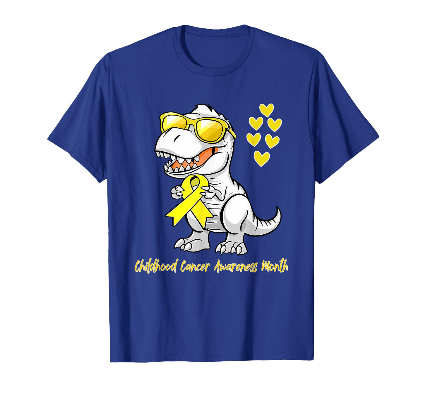 T-rex Dinosaur Childhood Cancer Awareness Dino kids Toddlers T-Shirt