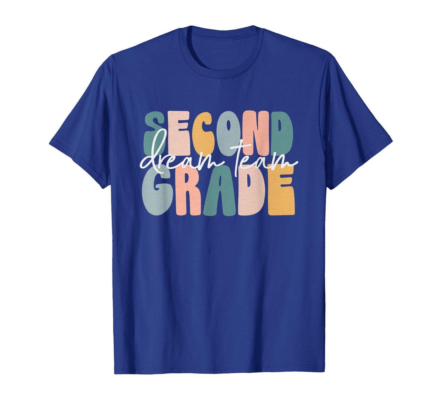 Second Grade Dream Team Retro Groovy Teacher Boys Girls T-Shirt