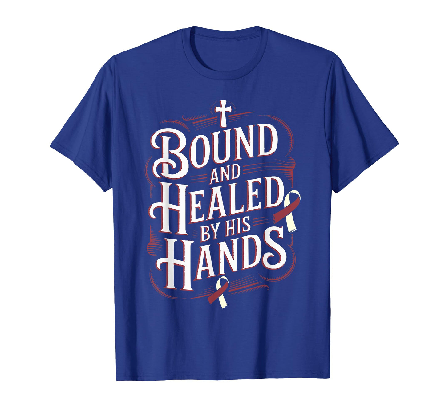 Healed By His Hands Head And Neck Cancer Awareness T-Shirt